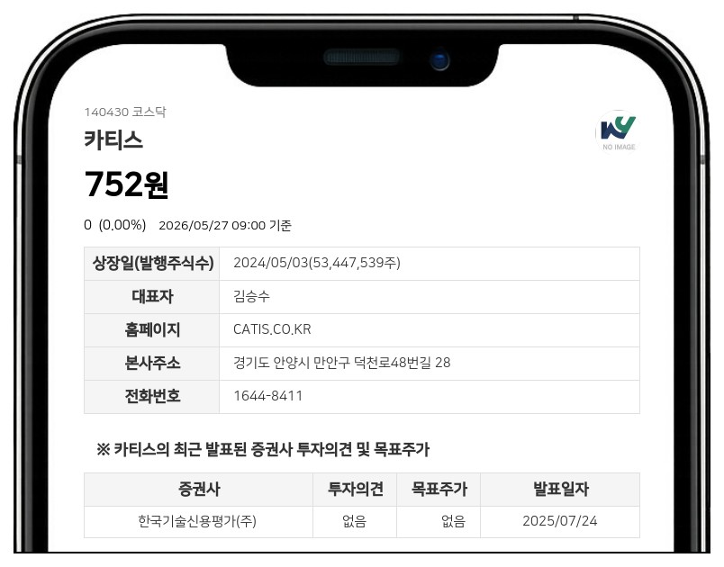 거래 멈췄던 카티스, 28일 매매 재개…액면병합 절차 마무리