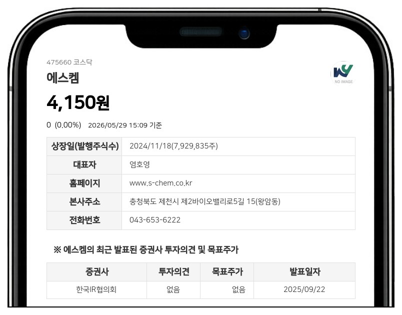 에스켐, 주가 부양 위해 5억원 투입... 6월부터 12만주 장내 직접 취득