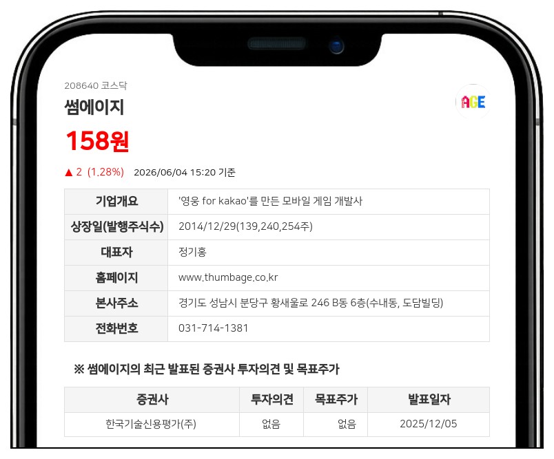 썸에이지 주식거래 6월 9일 멈춘다...자본감소 따른 신주권 변경상장 준비