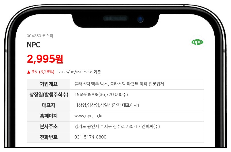 엔피씨 최대주주 측 지분 확대... 친인척 박경희 씨 장내서 1만 2037주 매수