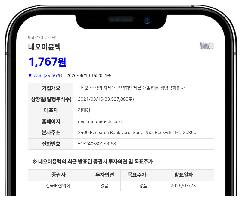 네오이뮨텍, 에마우스 대상 15억 유상증자…엔다리 북미 권리 확보 자금 조달