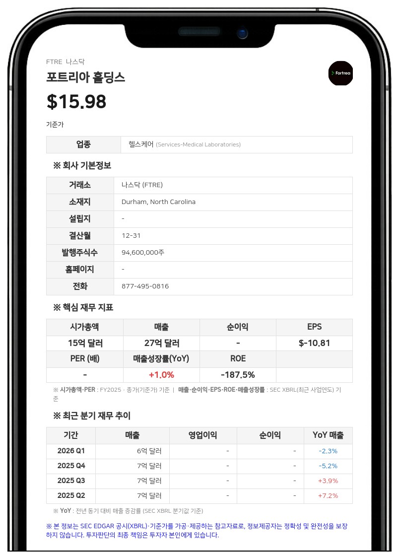 포트리아 홀딩스, 신임 CFO에 제이슨 노블라우흐 선임... 올해 실적 전망치 유지