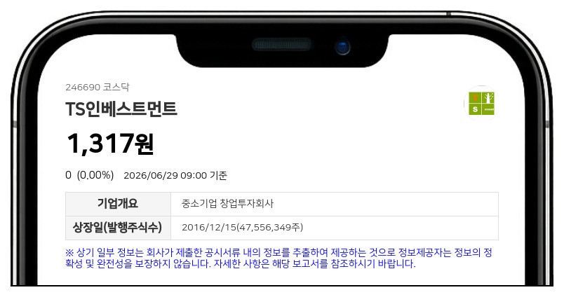 티에스인베스트먼트 보통주 거래정지 해제, 6월 30일 거래 재개