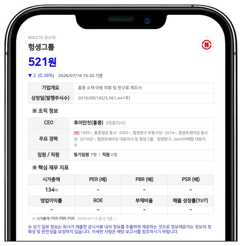 헝셩그룹 보통주 거래 일시 중단, 주식병합 따른 전자등록 변경 목적