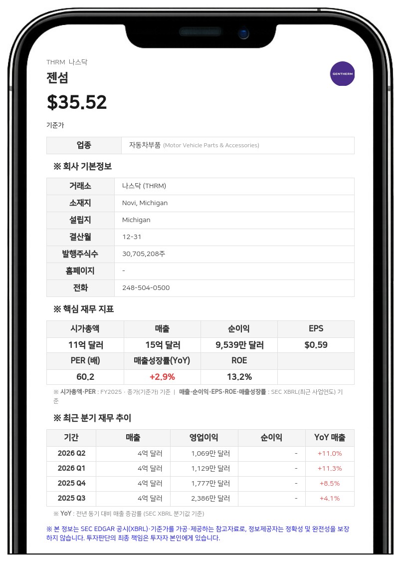 젠섬, 모딘 퍼포먼스 테크놀로지스 사업부 합병 위한 신고서 제출…26억 달러 규모 시너지 기대