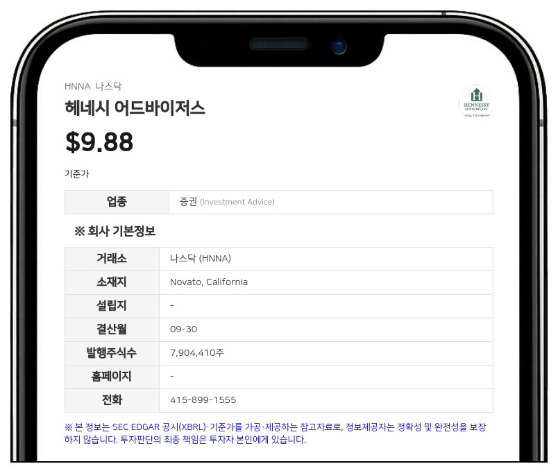 헤네시 어드바이저스, 3분기 매출 4.2% 증가... 4025만 달러 부채 조기 상환에 순이익은 감소