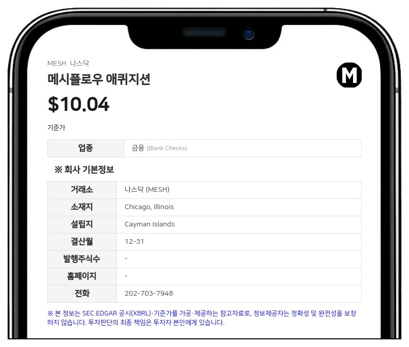 메시플로우 애퀴지션, 2분기 순이익 290만 달러 기록