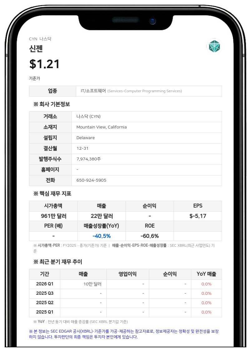 신젠, 싱가포르 자회사 청산 및 자금 조달로 재무 안정성 강화