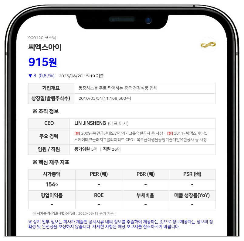 씨엑스아이 주식병합으로 주권매매거래정지…8월 25일부터 효력 발생
