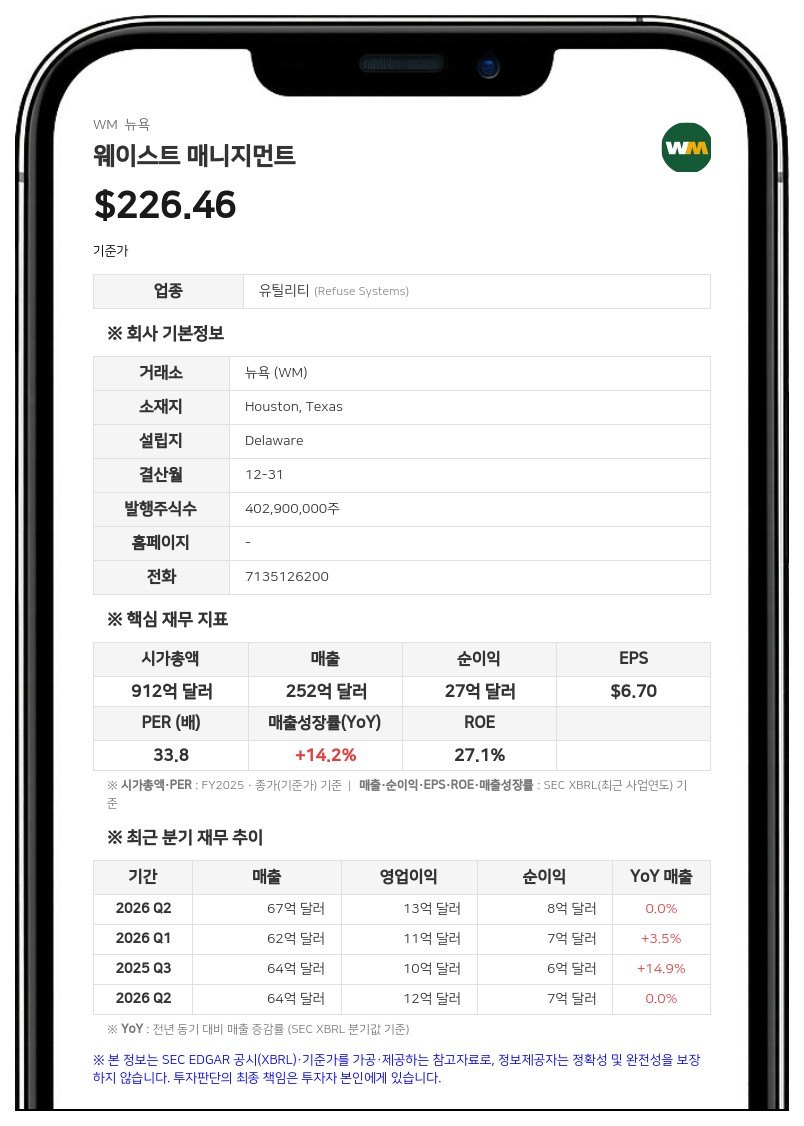 웨이스트 매니지먼트, 짐 피쉬 CEO 은퇴…후임에 존 모리스 사장 선임