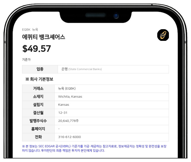 에퀴티 뱅크셰어스, 링컨 뱅코프 1억 2300만 달러에 인수합병 합의