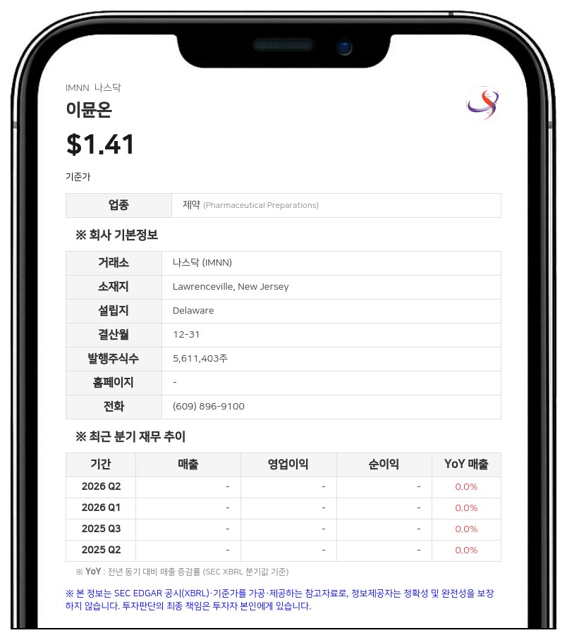 이뮨온, 스트리터빌 캐피털과 120만 달러 규모 채무-우선주 교환 계약 체결