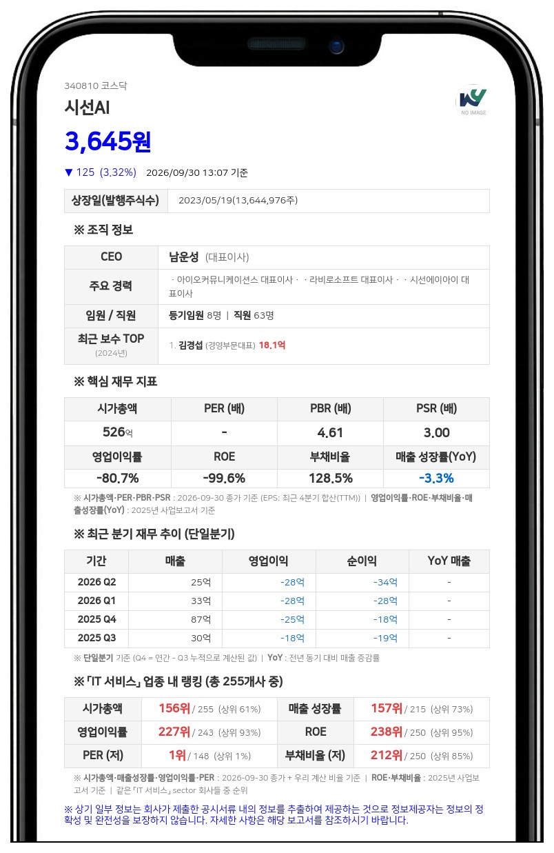 시선AI, 3억7500만원 규모 전환청구권 행사로 신주 12만3193주 발행