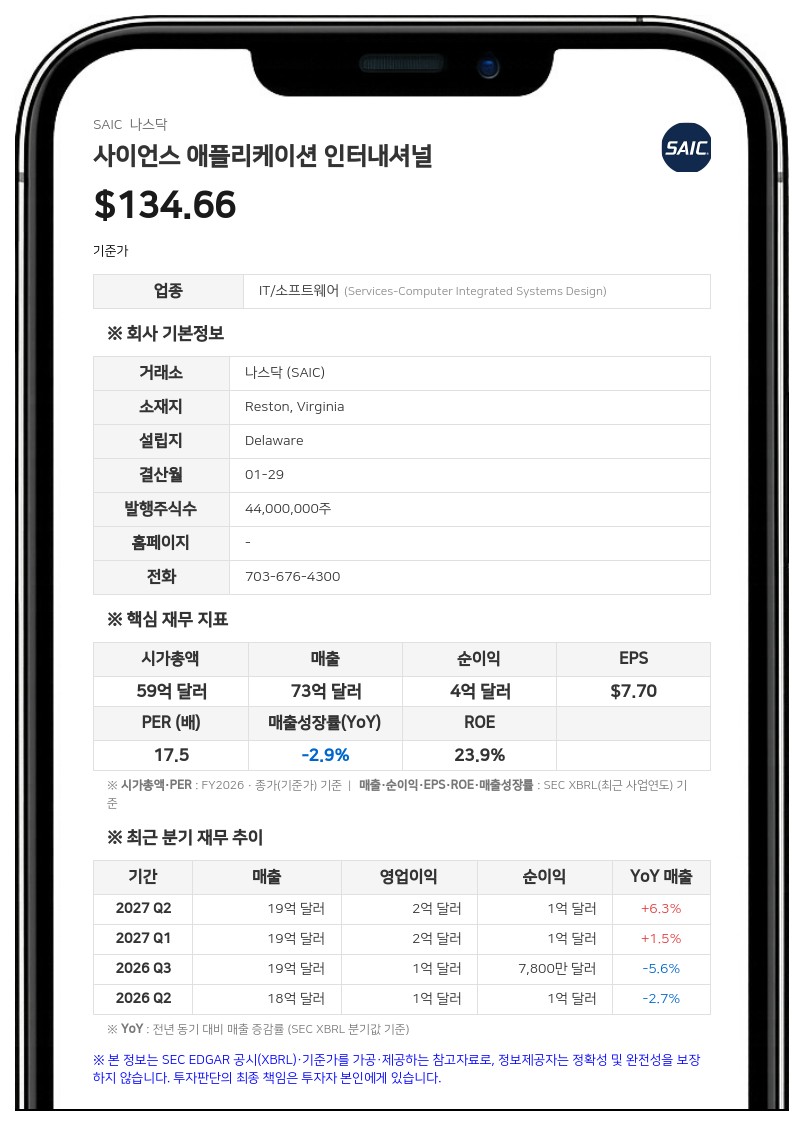 사이언스 애플리케이션, 신임 CFO에 노스롭 그루먼 출신 케네스 크루즈 선임