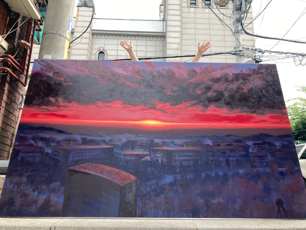 선무, ‘개성공단의 여명’, 캔버스 유채, 약 200호 / 사진=디제네레이션스21, Courtesy of artist