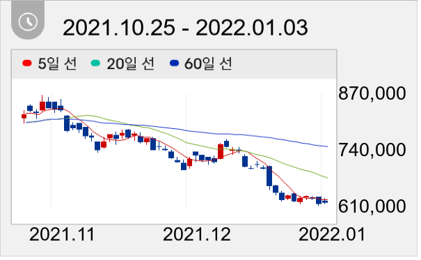 LG화학 일봉 주가차트