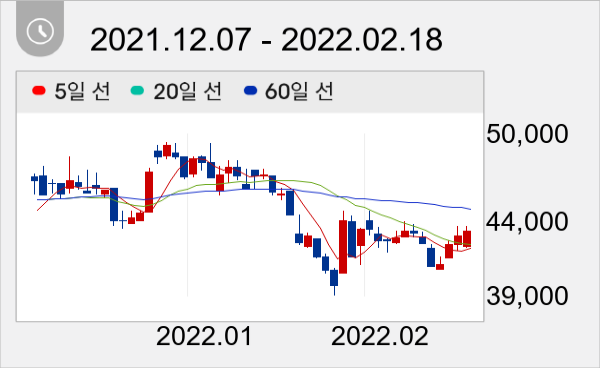 SNT모티브 일봉 주가차트