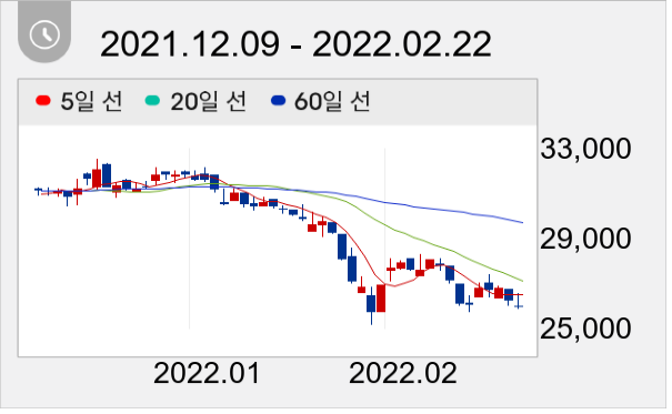 세틀뱅크 일봉 주가차트