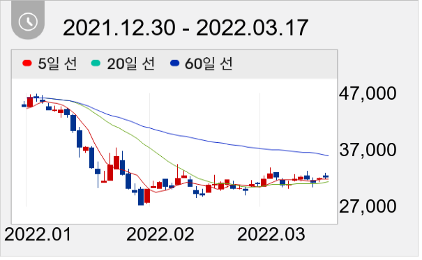 라파스 일봉 주가차트