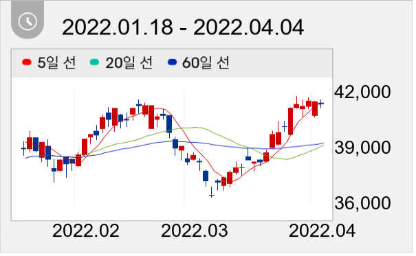 신한지주 일봉 주가차트