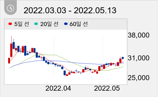 HMM 일봉 주가차트
