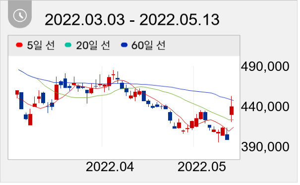 엔씨소프트 일봉 주가차트