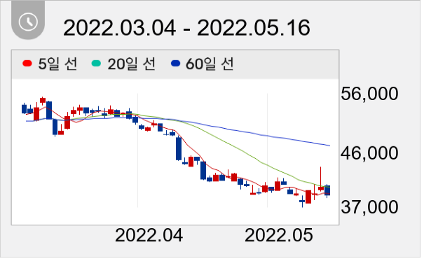 씨젠 일봉 주가차트
