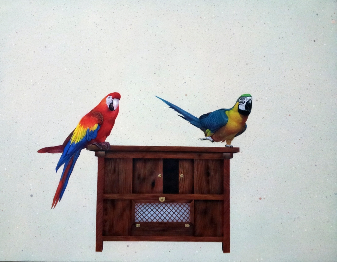 Avec la même histoire, 2014, gouache sur toile, 53 x 45 cm / 사진=Courtesy of artist, 이스트아뜰리에 갤러리
