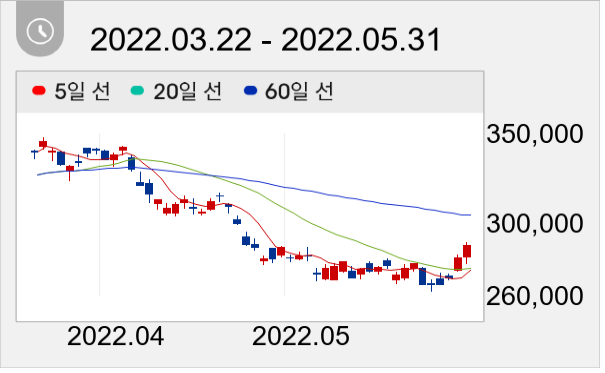 NAVER 일봉 주가차트
