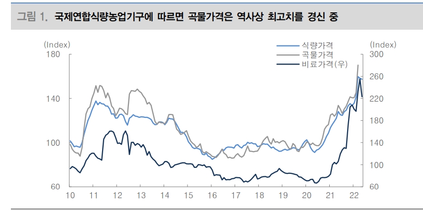 곡물 중 소맥 가장 매력적 투자수단...식량위기, 수출제한정책 강화로 확인 - 대신證