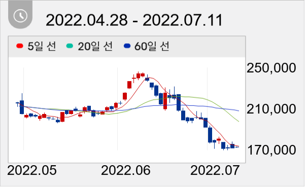 SK이노베이션 일봉 주가차트