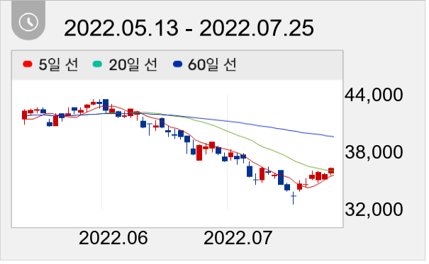 신한지주 일봉 주가차트