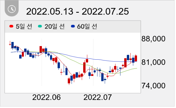 기아 일봉 주가차트
