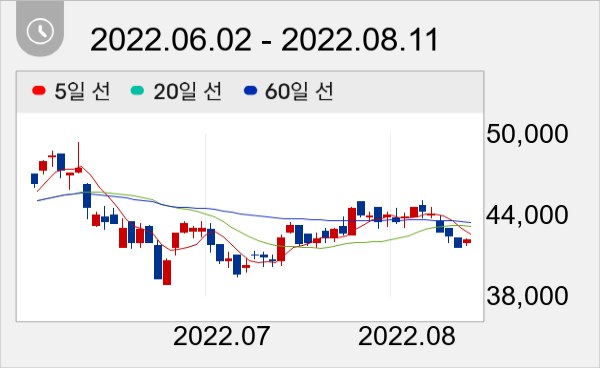 SNT모티브 일봉 주가차트