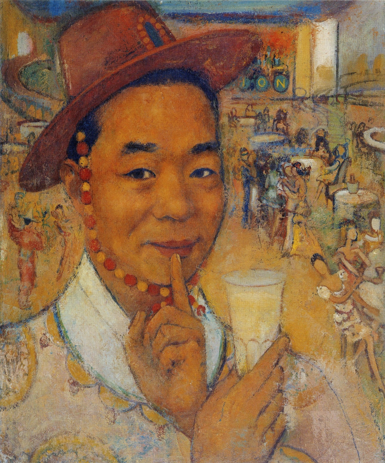배운성, '모자를 쓴 자화상', 캔버스에 유채, 54×45cm, 1930년대 / 사진=Courtesy of artist, 김달진미술자료박물관