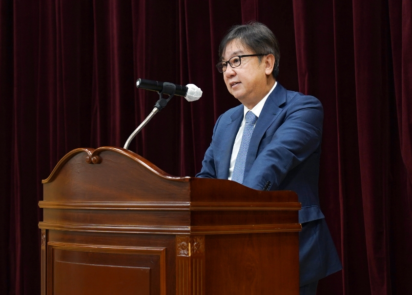 사진: 2일 조동철 17대 KDI 원장의 취임사 모습...출처: KDI