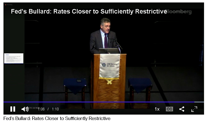 사진=블룸버그, 제임스 불라드 미국 세인트루이스 연방준비은행(연은) 총재