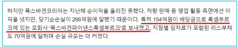 배당이 순손실 원인?