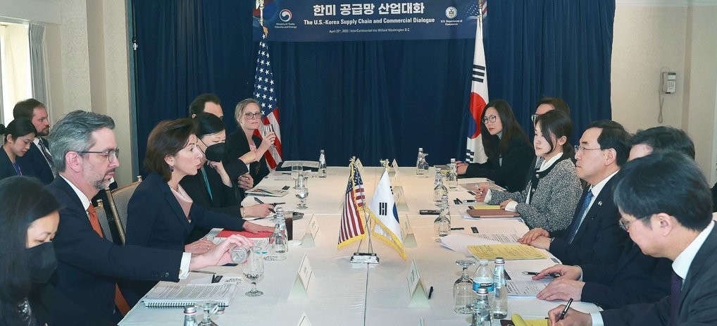 지난달 27일(현지시간) 韓美 공급망 산업대화 참석한 이창양 장관.[사진=산업통상자원부}