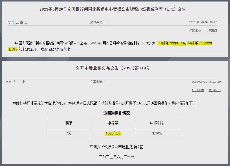 (상보) 中인민은행 사실상 기준금리 1년물 LPR 10bp↓..유동성 1800억위안 순공급