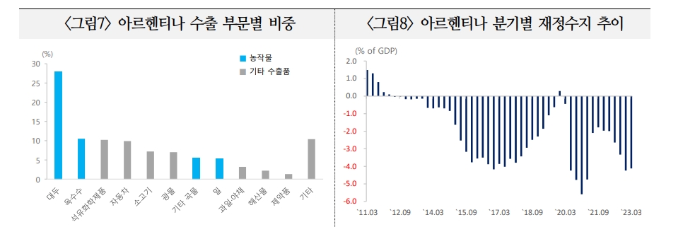 아르헨티나 외환시장 불안 점증...포퓰리즘 따른 무분별한 화폐남발로 물가 116% 폭등 - 국금센터