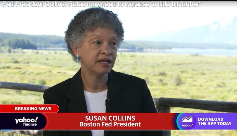 (상보) 연준 콜린스 "추가 금리 인상 필요할 수도 있다"