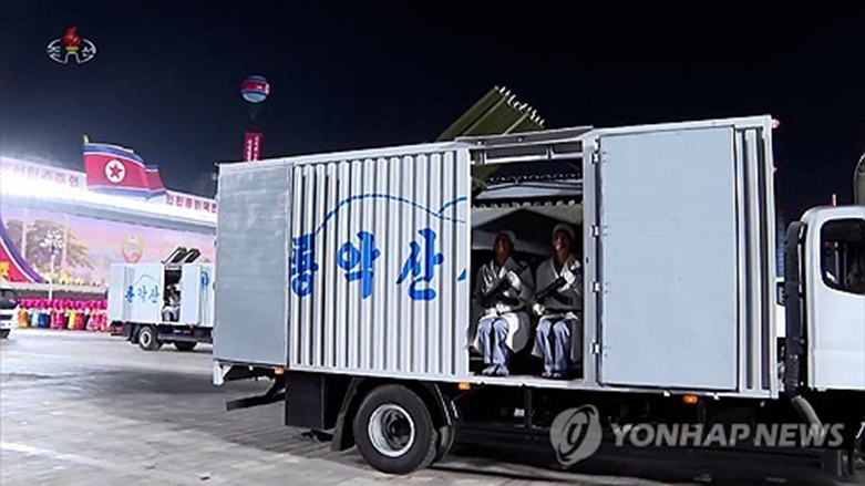 룡악산샘물로 위장한 민간무력 위장방사포병 구분대(연합=사진제공)