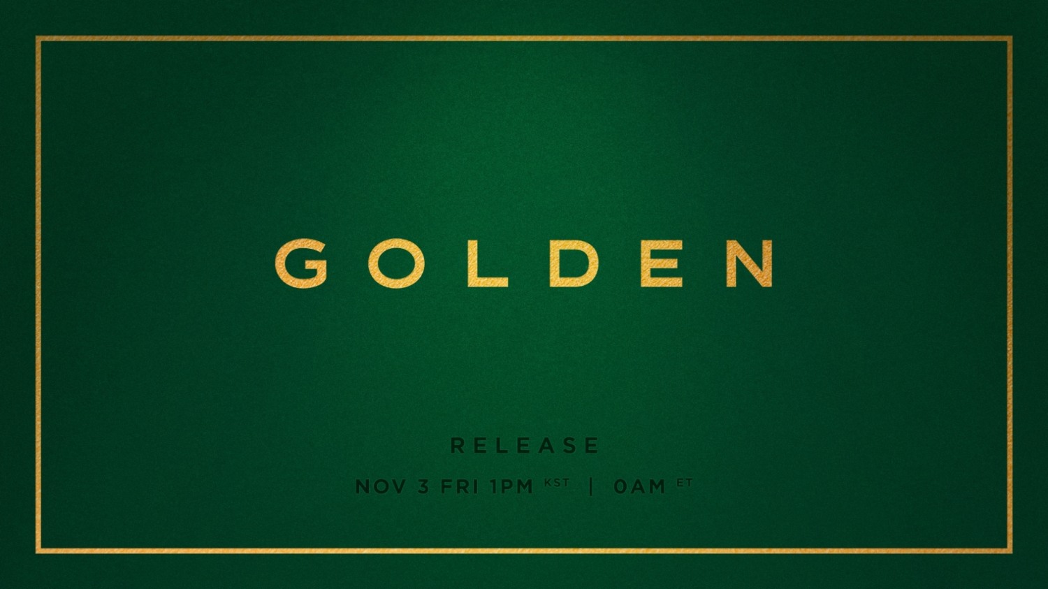 정국이 선보일 황금빛 순간…내달 3일 솔로 앨범 ‘GOLDEN’ 발매
