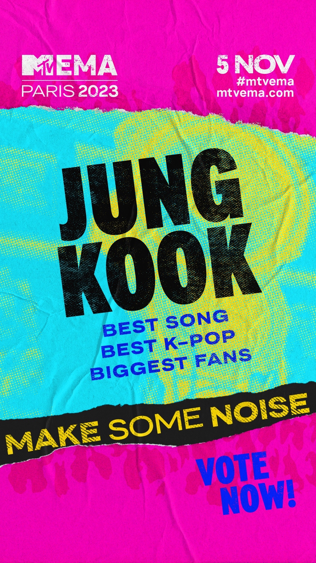 ‘글로벌 팝스타 솔로 아티스트 위상 과시’ 정국, ‘2023 MTV EMA’ 韓 솔로 가수 역대 최다 노미네이션