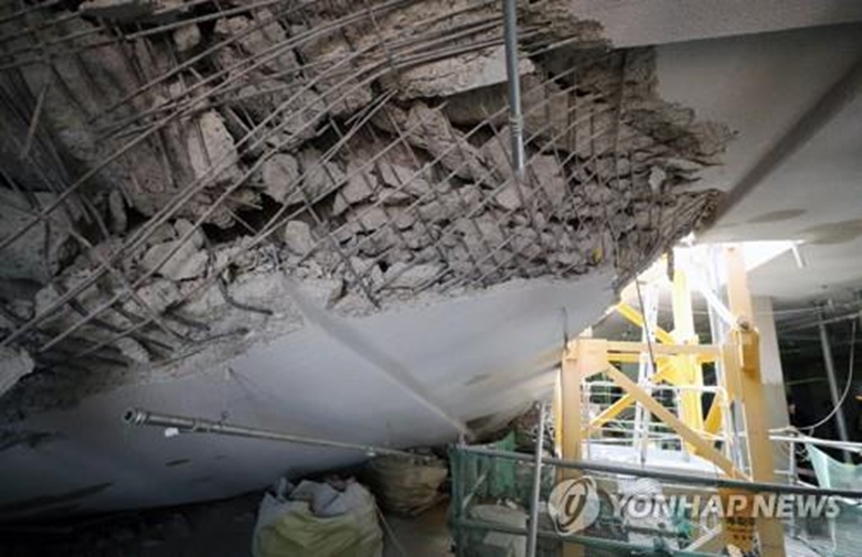철근 누락으로 붕괴 사고가 발생했던 인천 검단 아파트 지하주차장(사진=연합)