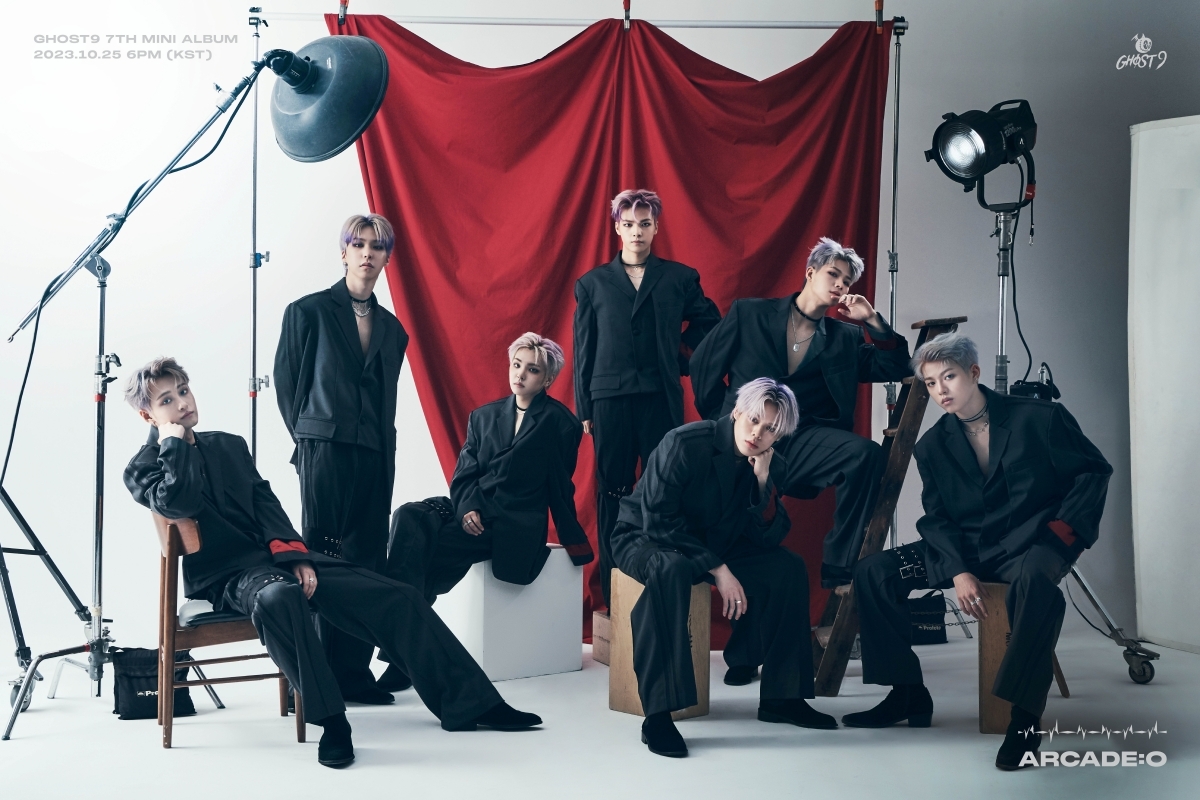 ‘화끈한 변신 고스트나인, 신보 'ARCADE : O' 첫 콘셉트 포토 공개…7인 7색 다크 카리스마 중무장