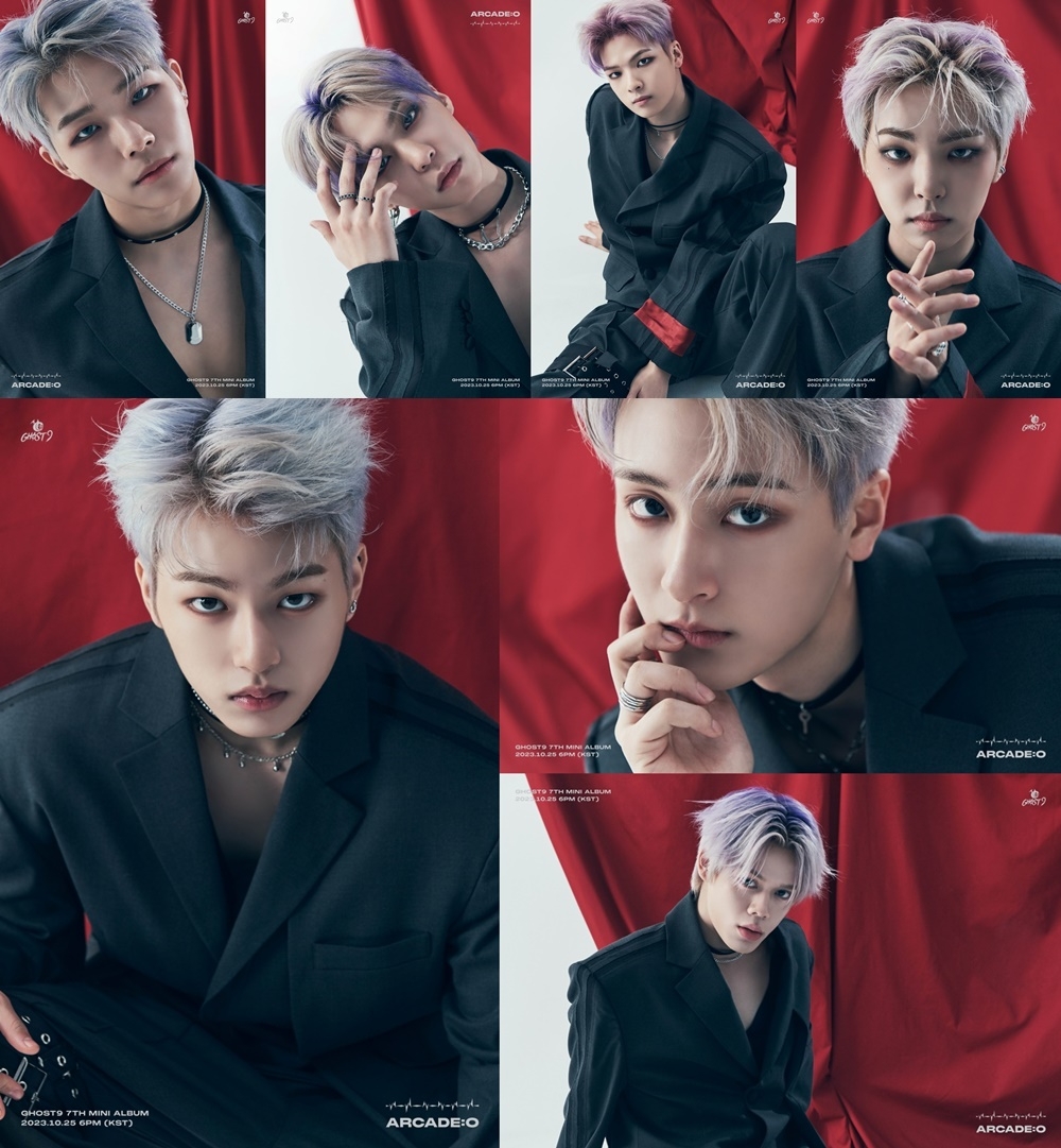 ‘화끈한 변신 고스트나인, 신보 'ARCADE : O' 첫 콘셉트 포토 공개…7인 7색 다크 카리스마 중무장