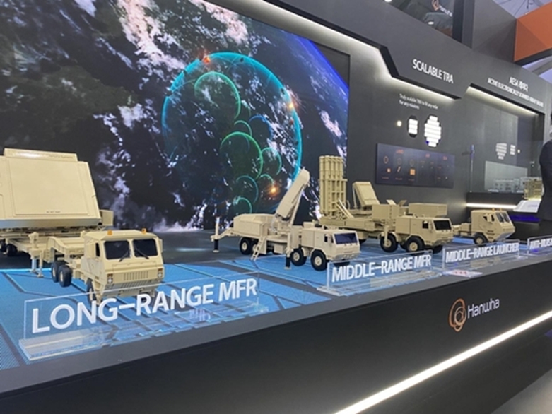 '서울 ADEX 2023' 행사장에 마련된 한화그룹 통합부스(사진=연합)