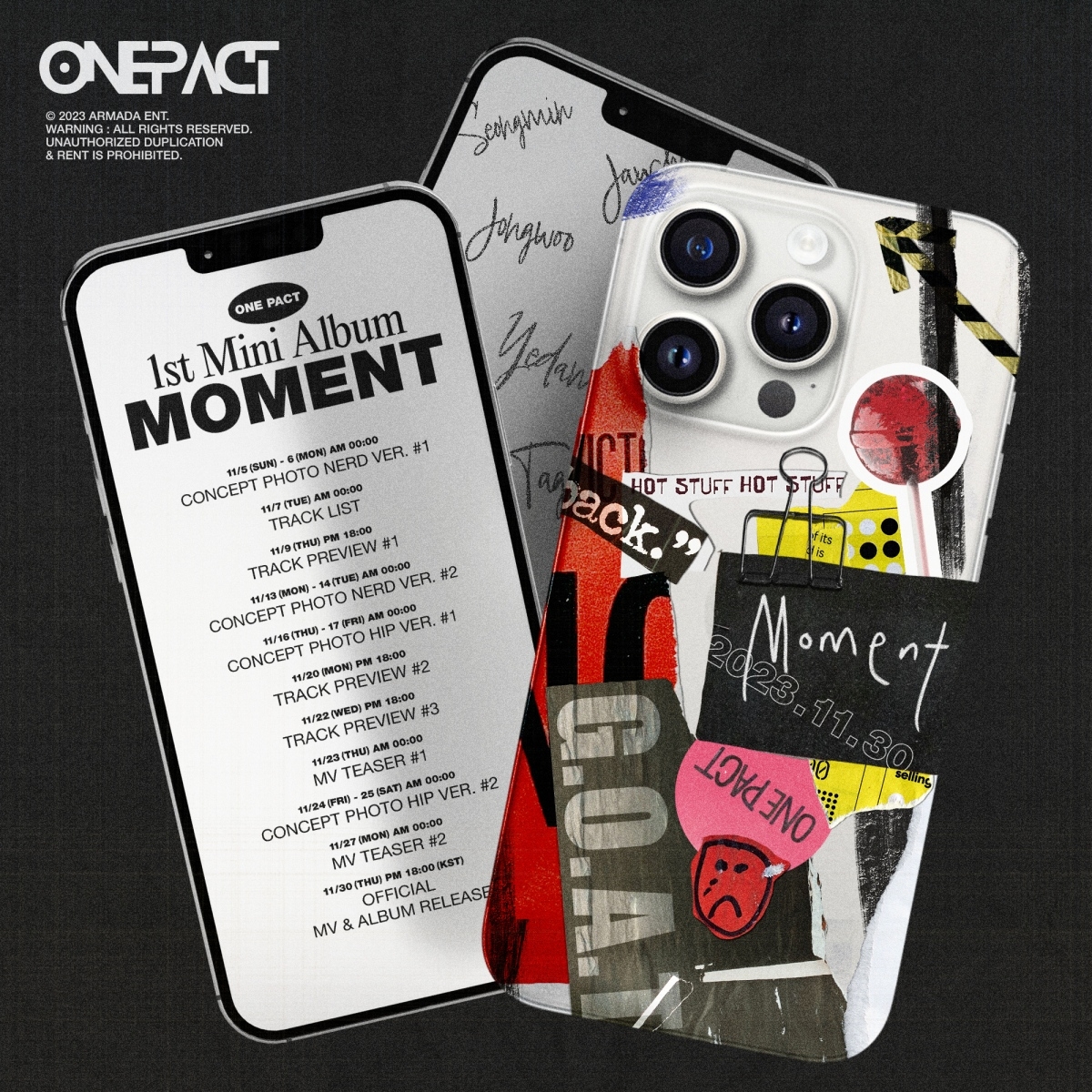 원팩트, 데뷔 앨범 'Moment' 스케줄러 공개…꽉 찬 프로모션으로 30일 데뷔 초읽기 돌입
